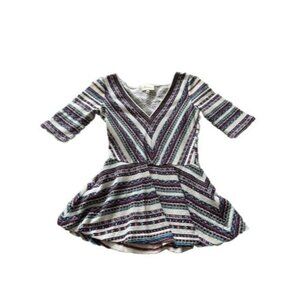 Anthropologie Deletta Hestia Peplum Top Floral Cream Multi Color Size XS V neck